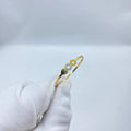 Triple Circle Yellow Silver Bangle