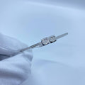 Twin Heart Crystal Silver Bangle