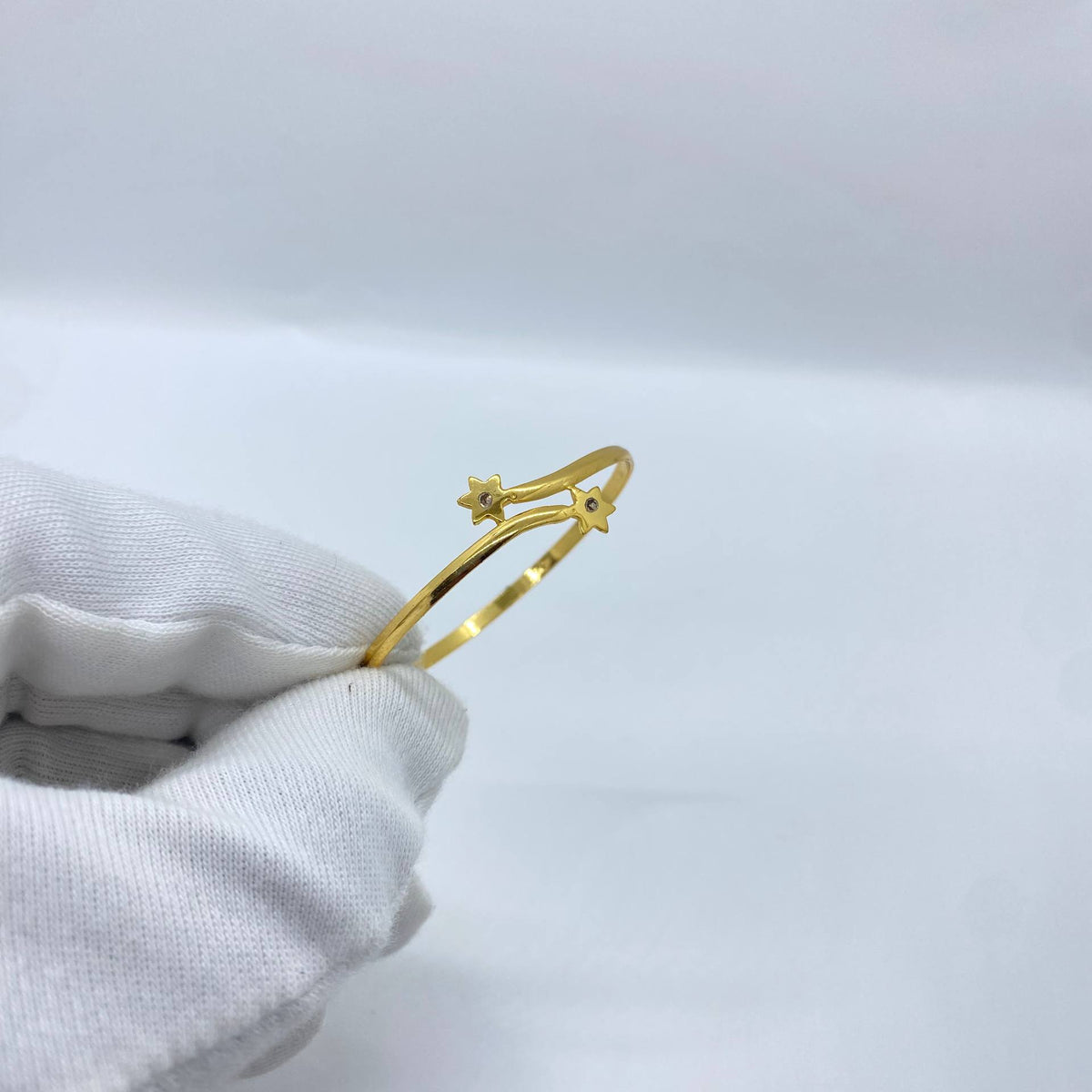 Twin Star Gold Bangle