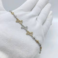 Two-Tone Interlocking Heart Bracelet