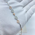 Two Tone Heart Bracelet
