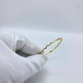 Wave Yellow Silver Bangle