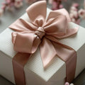 White & Blush Ribbon Gift Box