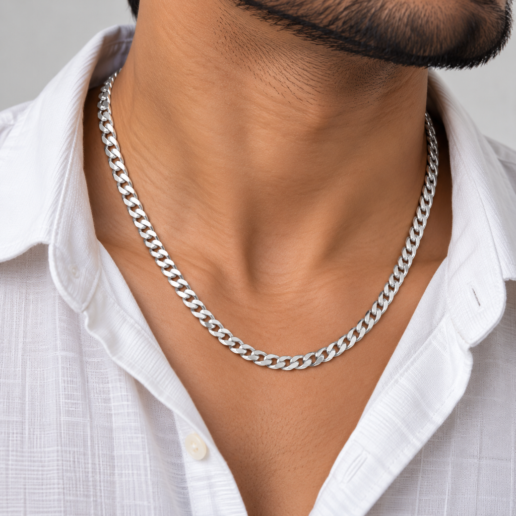 Wide Cuban Link Silver Chain