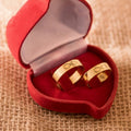 couple yellow silver ring