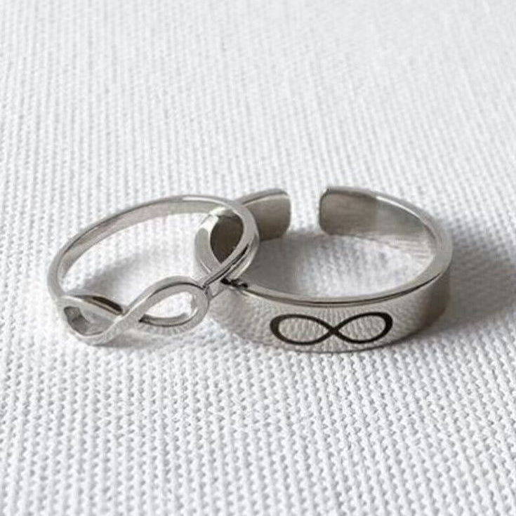 silver couple ring