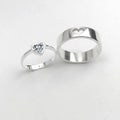 silver couple ring