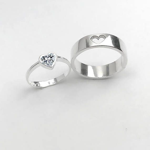 silver couple ring