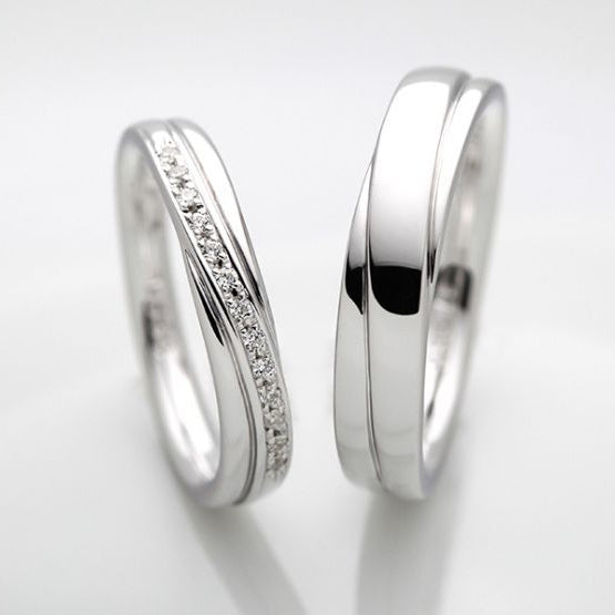 silver couple ring